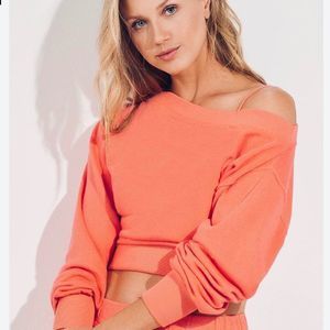 Maaji Cloudy Voyage Long Sleeve Cropped Sweatshirt size S